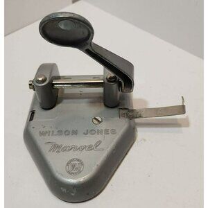 Vintage Wilson Jones Marvel Two 2 Hole Punch Model 331 Made in USA Chicago